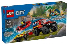 Klocki city 60412 terenowy wóz strażacki z łodzią ratunkową