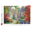 Puzzle 1500 elementów jesienny dworek