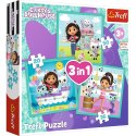 Puzzle 3w1 aktywności gabby koci domek gabi (gabbys dollhouse)