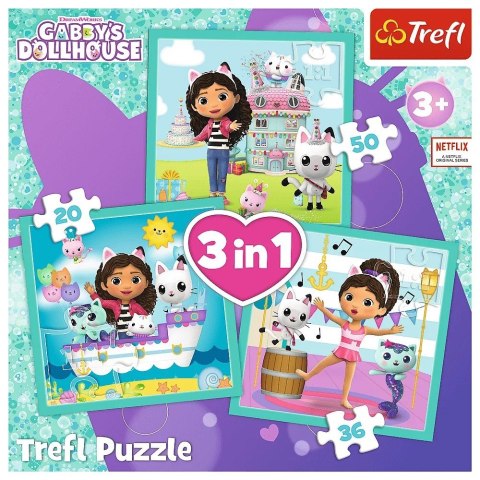 Puzzle 3w1 aktywności gabby koci domek gabi (gabbys dollhouse) Puzzle 3w1 aktywności gabby koci domek gabi (gabbys dollhouse)
