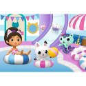 Puzzle 60 elementów gabby na basenie koci domek gabi