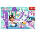 Puzzle 60 elementów gabby na basenie koci domek gabi