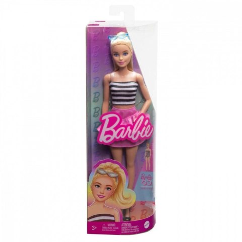 Lalka barbie fashionistas top w biało-czarne paski Lalka barbie fashionistas top w biało-czarne paski