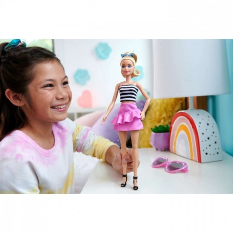 Lalka barbie fashionistas top w biało-czarne paski Lalka barbie fashionistas top w biało-czarne paski