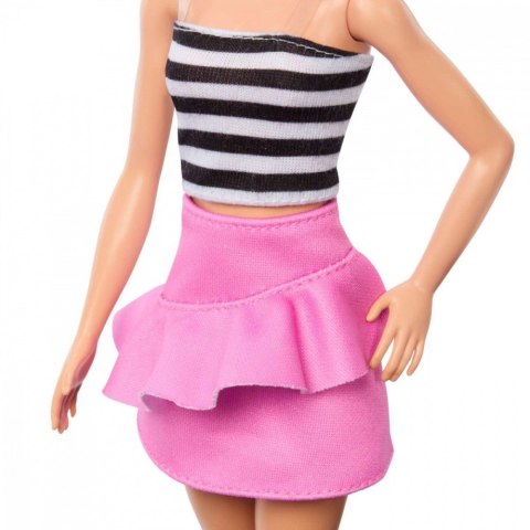 Lalka barbie fashionistas top w biało-czarne paski Lalka barbie fashionistas top w biało-czarne paski