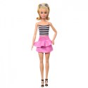 Lalka barbie fashionistas top w biało-czarne paski