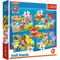Puzzle 4w1 biegnące pieski psi patrol (paw patrol)