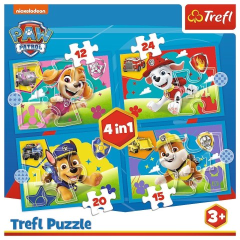 Puzzle 4w1 biegnące pieski psi patrol (paw patrol) Puzzle 4w1 biegnące pieski psi patrol (paw patrol)