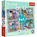 Puzzle 4w1 szalony dzień lilo i stitch