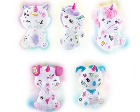 Zestaw Świecące dekorożce - zwierzaczki diy, unicorn rainbow Zestaw Świecące dekorożce - zwierzaczki diy, unicorn rainbow