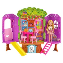 Lalka barbie chelsea domek na drzewie + akcesoria