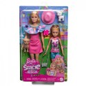 Zestaw lalek barbie i stacie z pieskami