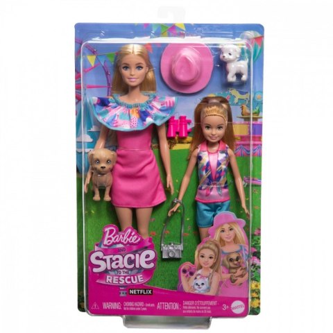 Zestaw lalek barbie i stacie z pieskami Zestaw lalek barbie i stacie z pieskami