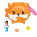 Zestaw z figurkami polly pocket lalka + szop