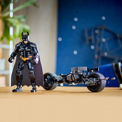 Klocki super heroes 76273 figurka batmana do zbudowania i batcykl Klocki super heroes 76273 figurka batmana do zbudowania i batcykl