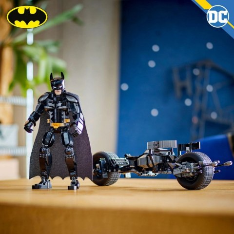 Klocki super heroes 76273 figurka batmana do zbudowania i batcykl Klocki super heroes 76273 figurka batmana do zbudowania i batcykl