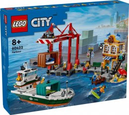 Klocki city 60422 nadmorski port ze statkiem towarowym