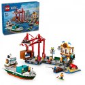 Klocki city 60422 nadmorski port ze statkiem towarowym