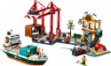 Klocki city 60422 nadmorski port ze statkiem towarowym