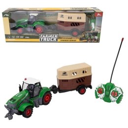 Traktor z przyczepą do przewożenia koni r/c
