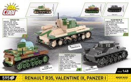 Klocki renault r35 - valentine ix - panzer i