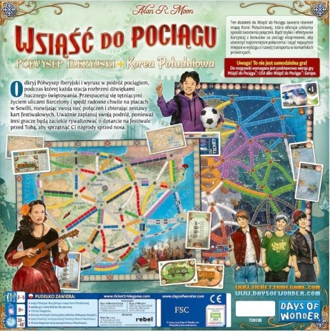 Gra wsiąść do pociągu: kolekcja map 8 - półwysep iberyjski i korea południowa Gra wsiąść do pociągu: kolekcja map 8 - półwysep iberyjski i korea południowa