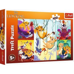 Puzzle 100 elementów dzielny król lew