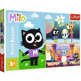 Puzzle 24 elementy maxi przygody małego kotka milo