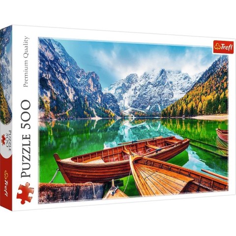 Puzzle 500 elementów jezioro braies włochy