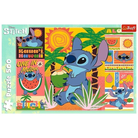 Puzzle 500 elementów wakacje ze stichem lilo i stitch Puzzle 500 elementów wakacje ze stichem lilo i stitch