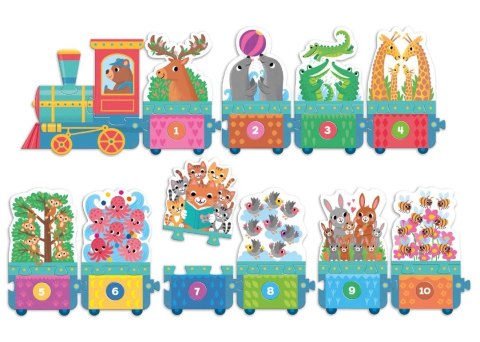 Puzzle maxi układanka z dziurkami ciuchcia Puzzle maxi układanka z dziurkami ciuchcia