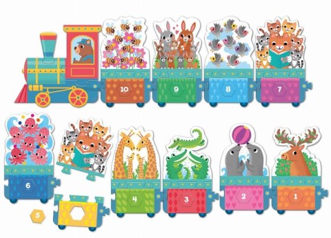 Puzzle maxi układanka z dziurkami ciuchcia Puzzle maxi układanka z dziurkami ciuchcia