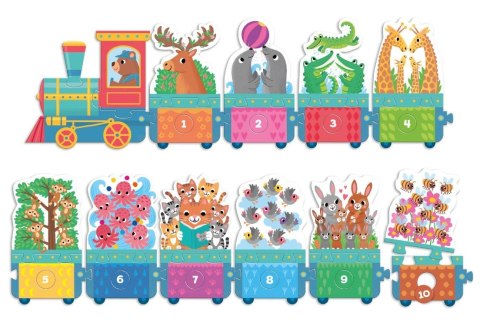 Puzzle maxi układanka z dziurkami ciuchcia Puzzle maxi układanka z dziurkami ciuchcia