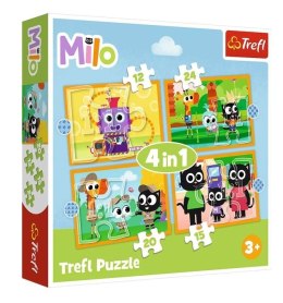 Puzzle 4w1 poznaj milo i jego przyjaciół
