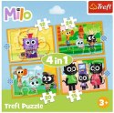 Puzzle 4w1 poznaj milo i jego przyjaciół