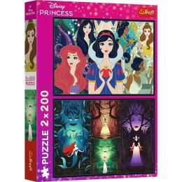 Puzzle 2x200 elementów czarujące księżniczki disney princess