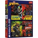 Puzzle 2x200 elementów dzień i noc spidermana