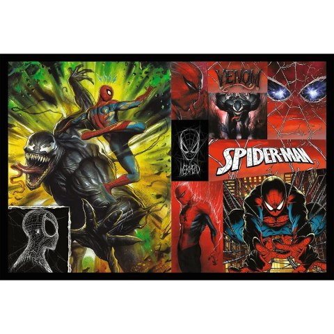 Puzzle 2x200 elementów dzień i noc spidermana Puzzle 2x200 elementów dzień i noc spidermana