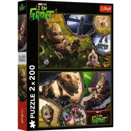 Puzzle 2x200 elementów ja jestem groot guardians marvel
