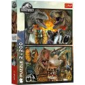 Puzzle 2x200 elementów prehistoryczny świat park jurajski