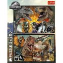 Puzzle 2x200 elementów prehistoryczny świat park jurajski