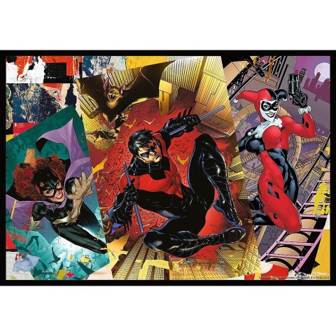 Puzzle 4x250 elementów batman w akcji Puzzle 4x250 elementów batman w akcji
