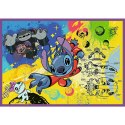 Puzzle 4x250 elementów niezwykły stitch