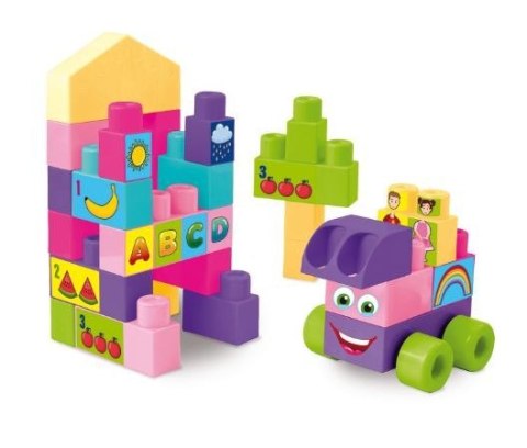 Klocki 26 elementów big blocks różowe Klocki 26 elementów big blocks różowe