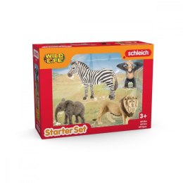 Zestaw 4 figurek wild life zwierzęta afryki