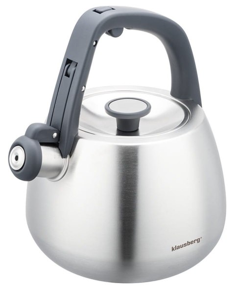CZAJNIK STALOWY NA GAZ 2.5L INDUKCJA KLAUSBERG KB-7773 SREBRNY SATYNOWY CZAJNIK STALOWY NA GAZ 2.5L INDUKCJA KLAUSBERG KB-7773 SREBRNY SATYNOWY