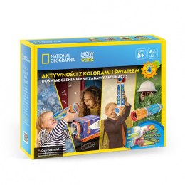 Puzzle 3d zestaw z kolorami i światłem