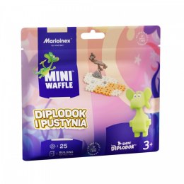 Klocki mini waffle - saszetka diplodok i pustynia 25 elementów