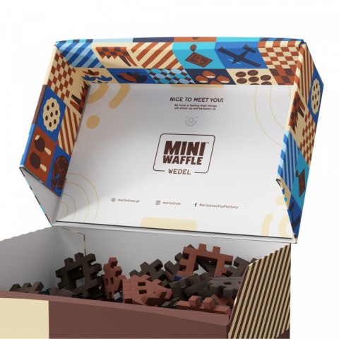 Klocki mini waffle - wadel fabryka czekolady 230 elementów Klocki mini waffle - wadel fabryka czekolady 230 elementów