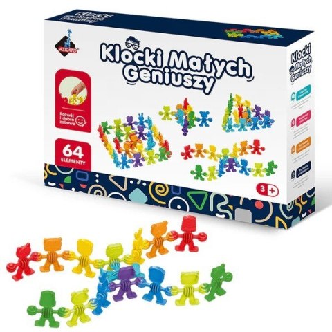 Klocki małych geniuszy - liczmany 64 elementy Klocki małych geniuszy - liczmany 64 elementy